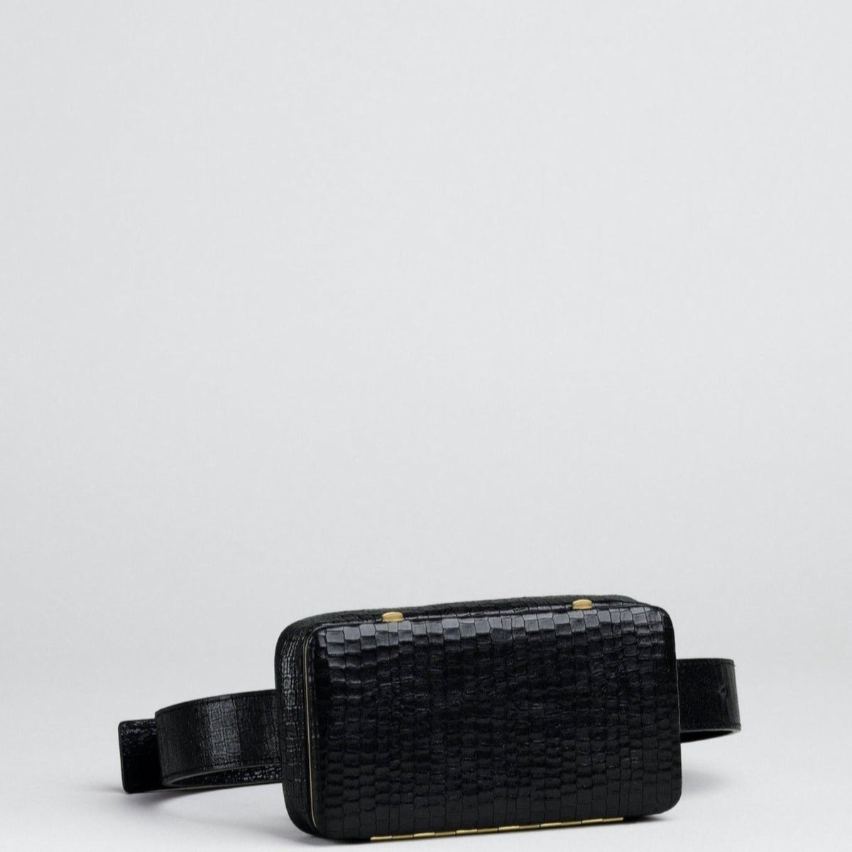 Lutz Morris Evan Croc Cross Body Belt Bag Black Boboli
