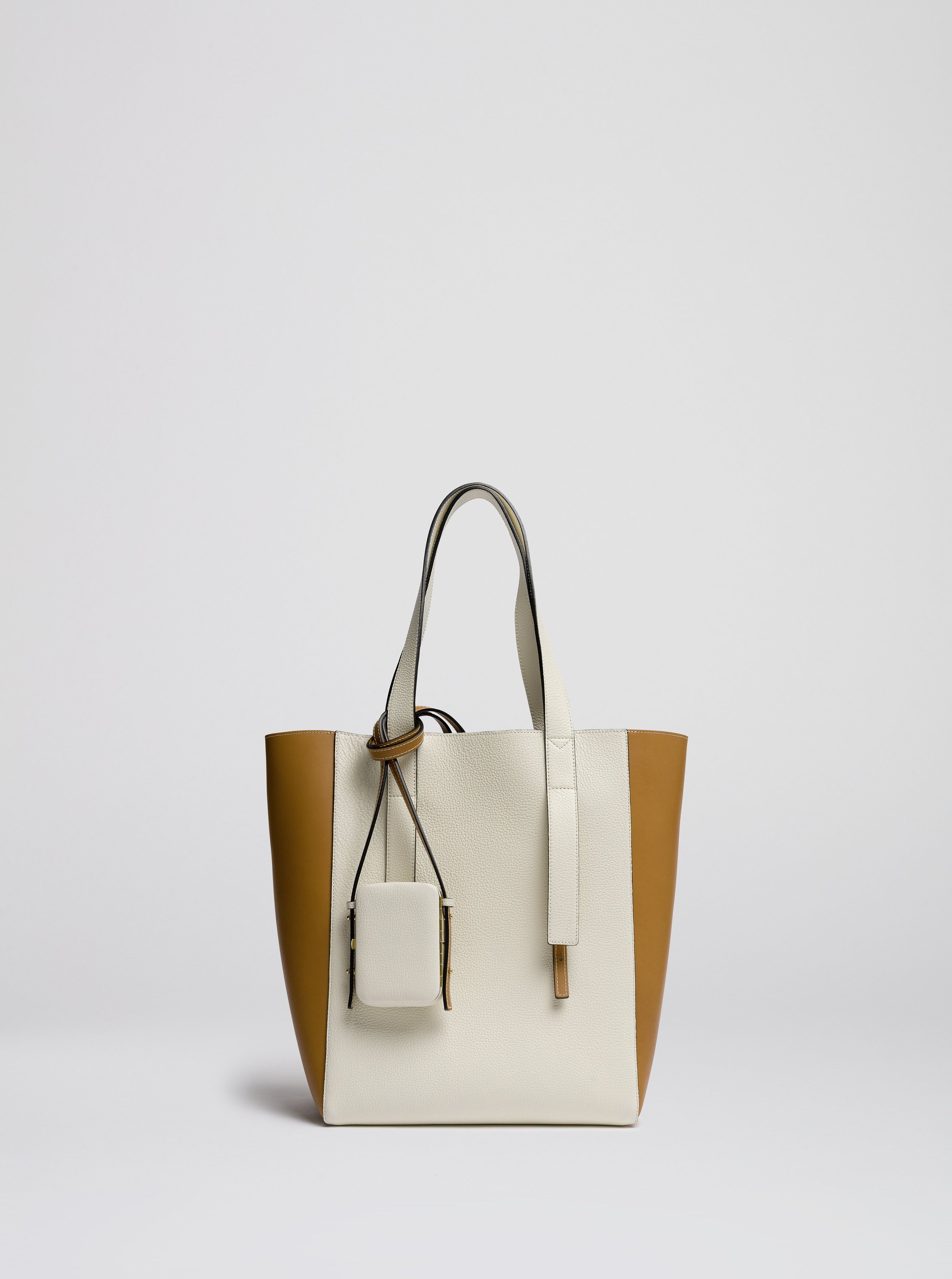 Lutz Morris-Sloan Creme/ Tan Shopper/ Detachable Pc - Tan-Bags-Boboli-Vancouver-Canada