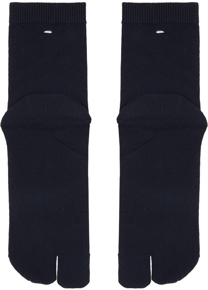 Maison Margiela-Tabi Socks - Navy Blue-Socks-Boboli-Vancouver-Canada