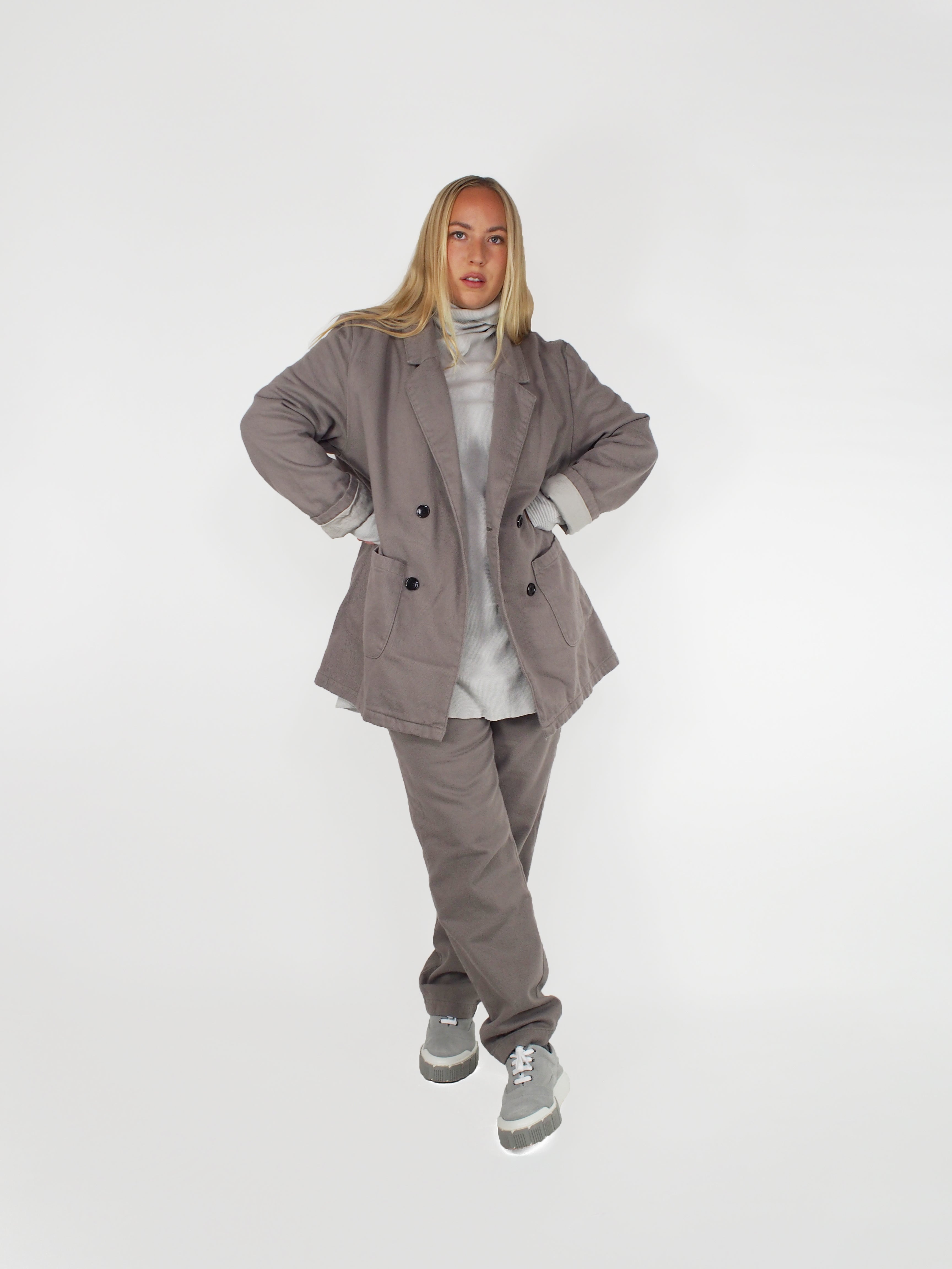 Mythinks-My Organic Nel Blazer - Grey-Blazers-Boboli-Vancouver-Canada