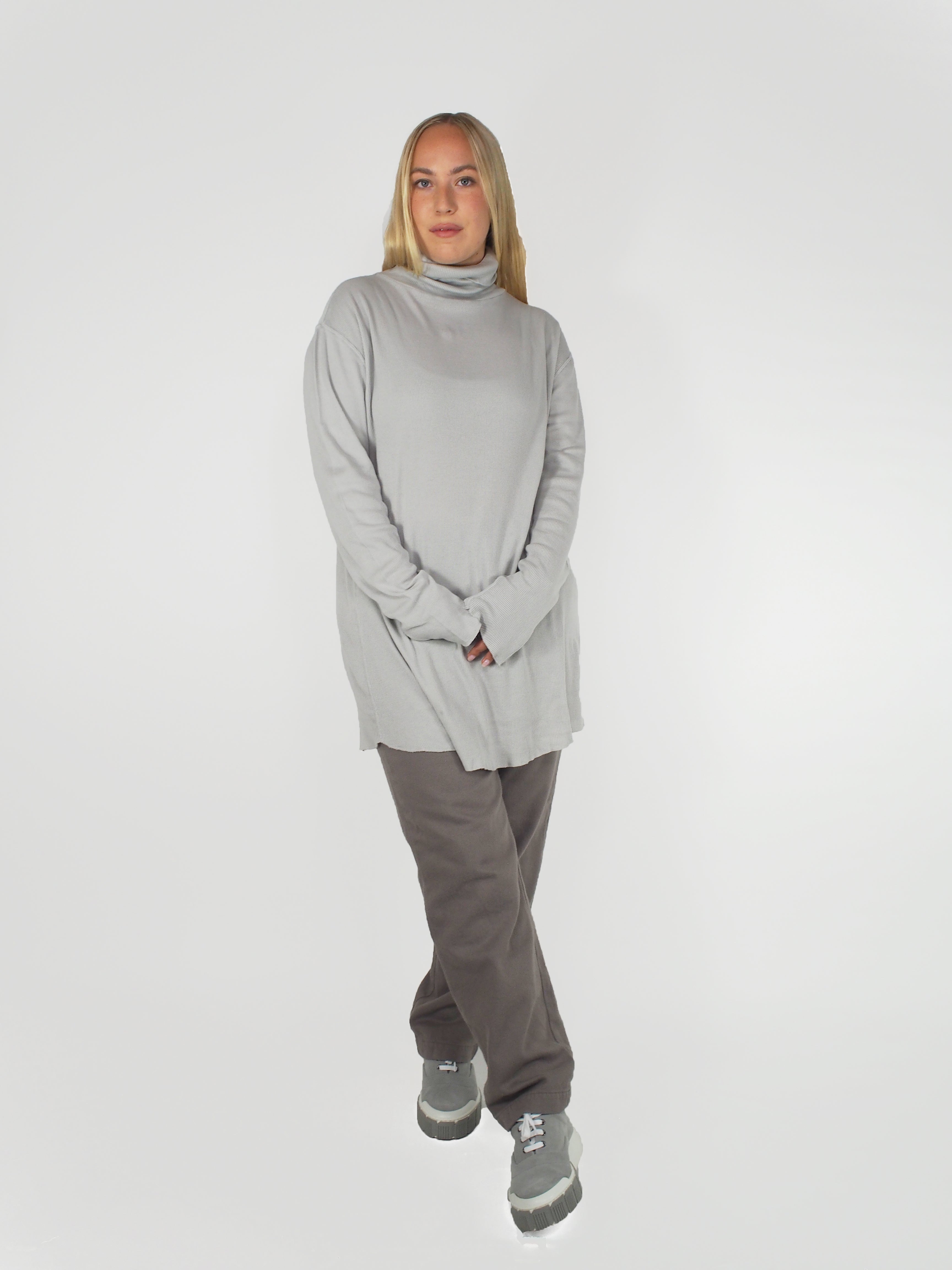 Mythinks-My Organic Nel Trouser - Grey-Pants-Boboli-Vancouver-Canada