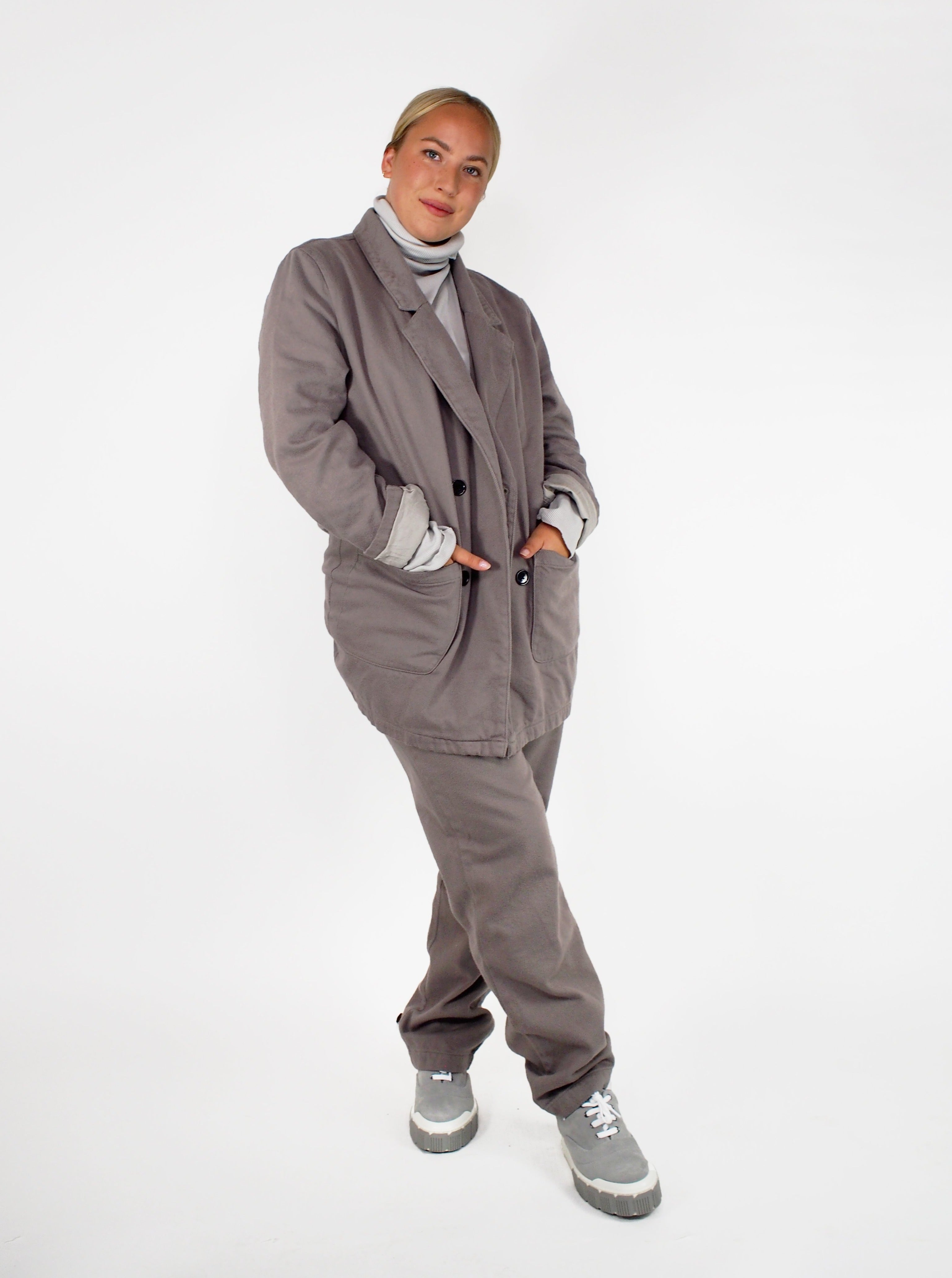 Mythinks-My Organic Nel Trouser - Grey-Pants-Boboli-Vancouver-Canada