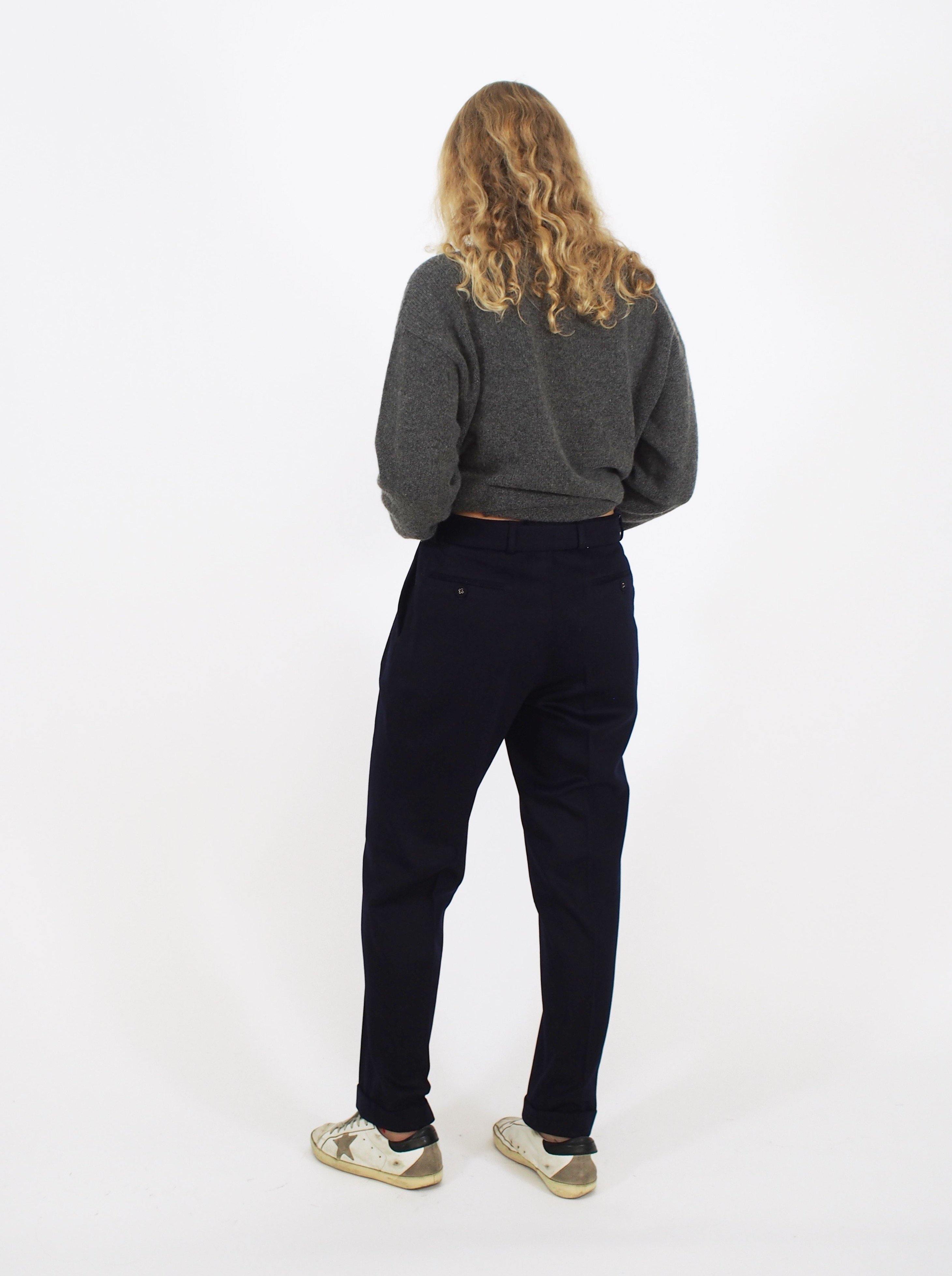 Officine Générale-Pierre Pants - Navy Blue-Pants-Boboli-Vancouver-Canada