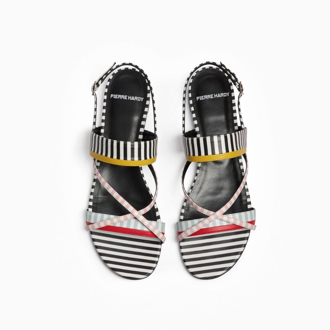 Pierre Hardy-Alpha Flat Sandal - Multi-Colour-Shoes-Boboli-Vancouver-Canada