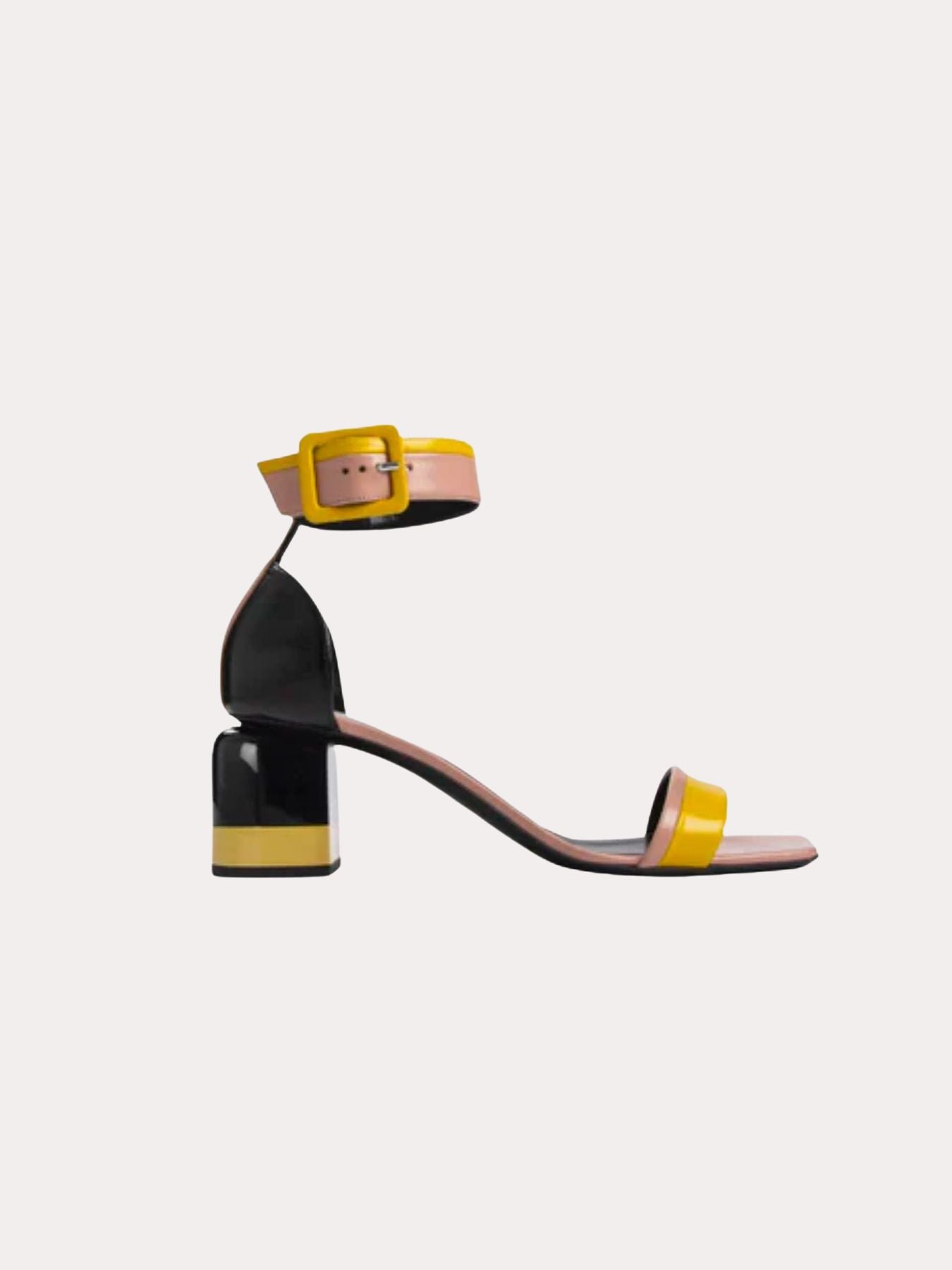 Pierre Hardy-Alpha Gae Sandal - Yellow/Nude/Black-Shoes-Boboli-Vancouver-Canada