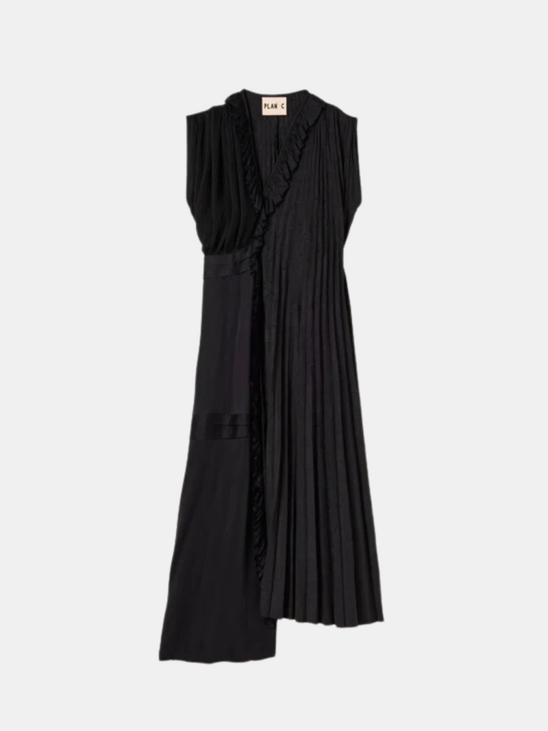 Plan C-Black Midi Dress - Black-Dresses-IT 40-Boboli-Vancouver-Canada