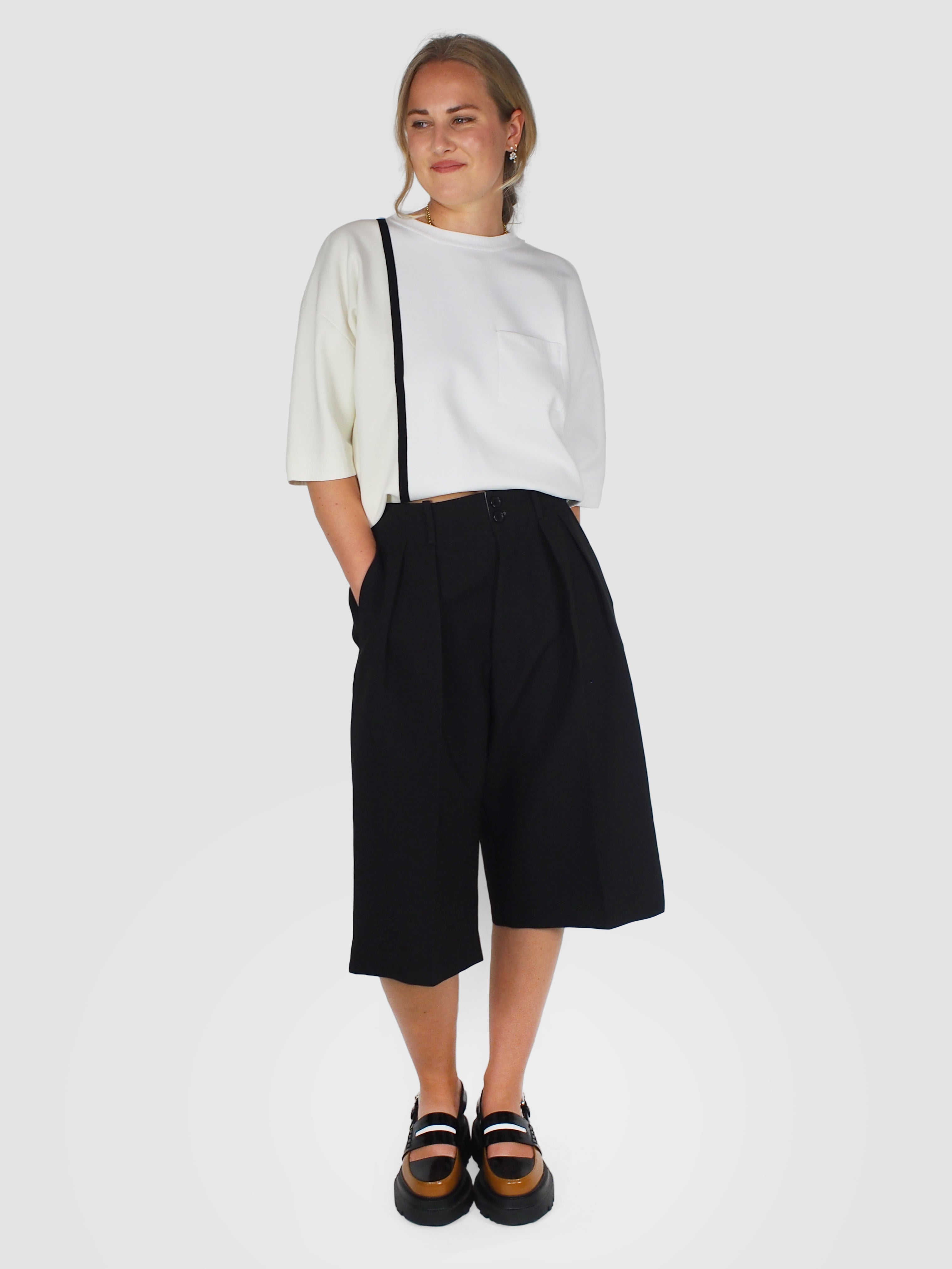 Plan C-Color Block S.S. Sweater - White Butter-Sweaters-Boboli-Vancouver-Canada