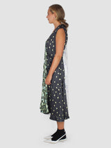 Plan C-Floral Prints Midi Dress - Black/Multi-Dresses-IT 38-Boboli-Vancouver-Canada