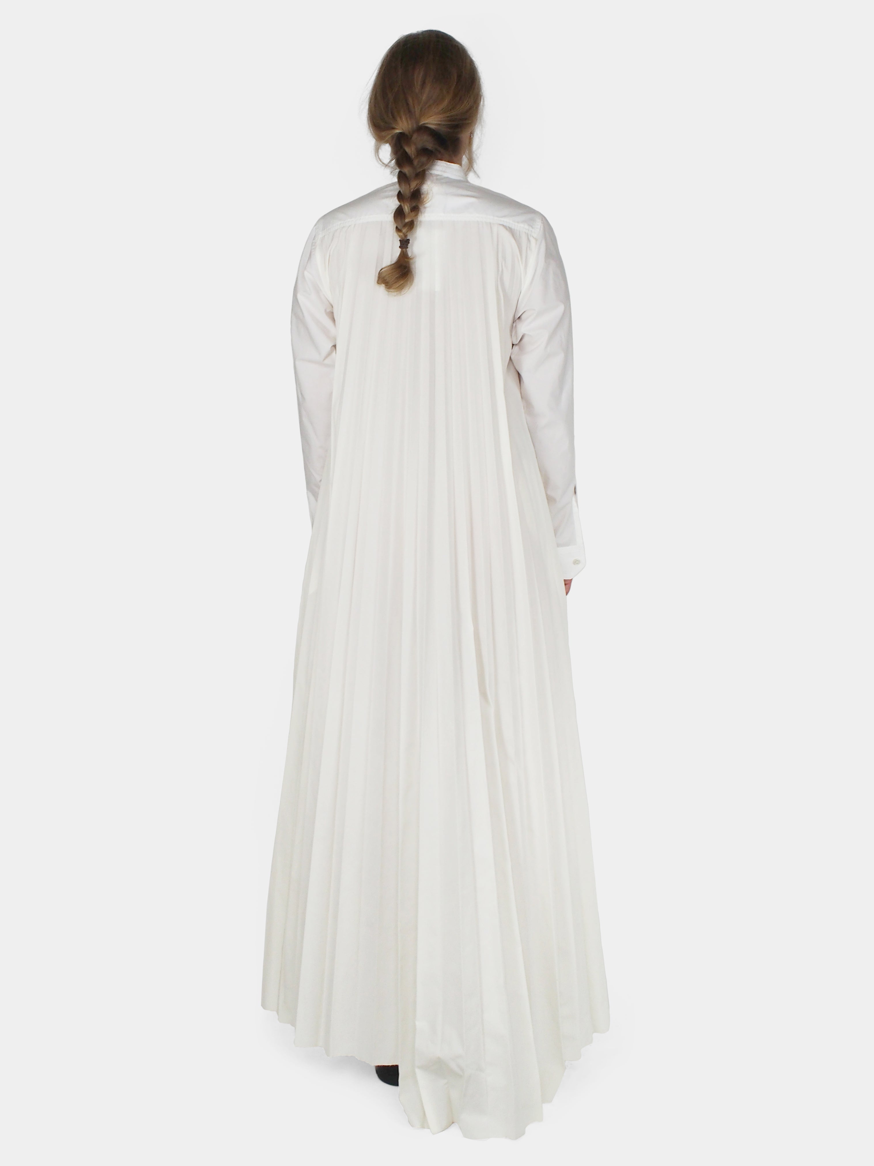 Plan C-Pleated Long Dress - Butter-Dresses-Boboli-Vancouver-Canada