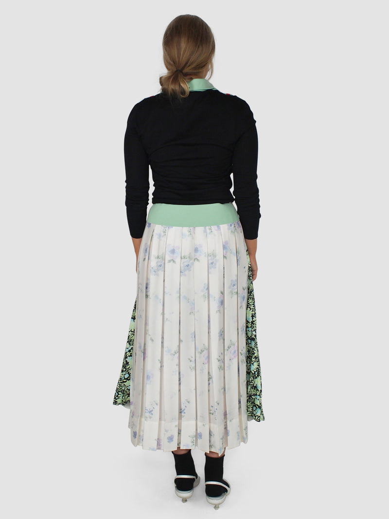 Plan C-Pleated Midi Skirt - Multi-Skirts-Boboli-Vancouver-Canada