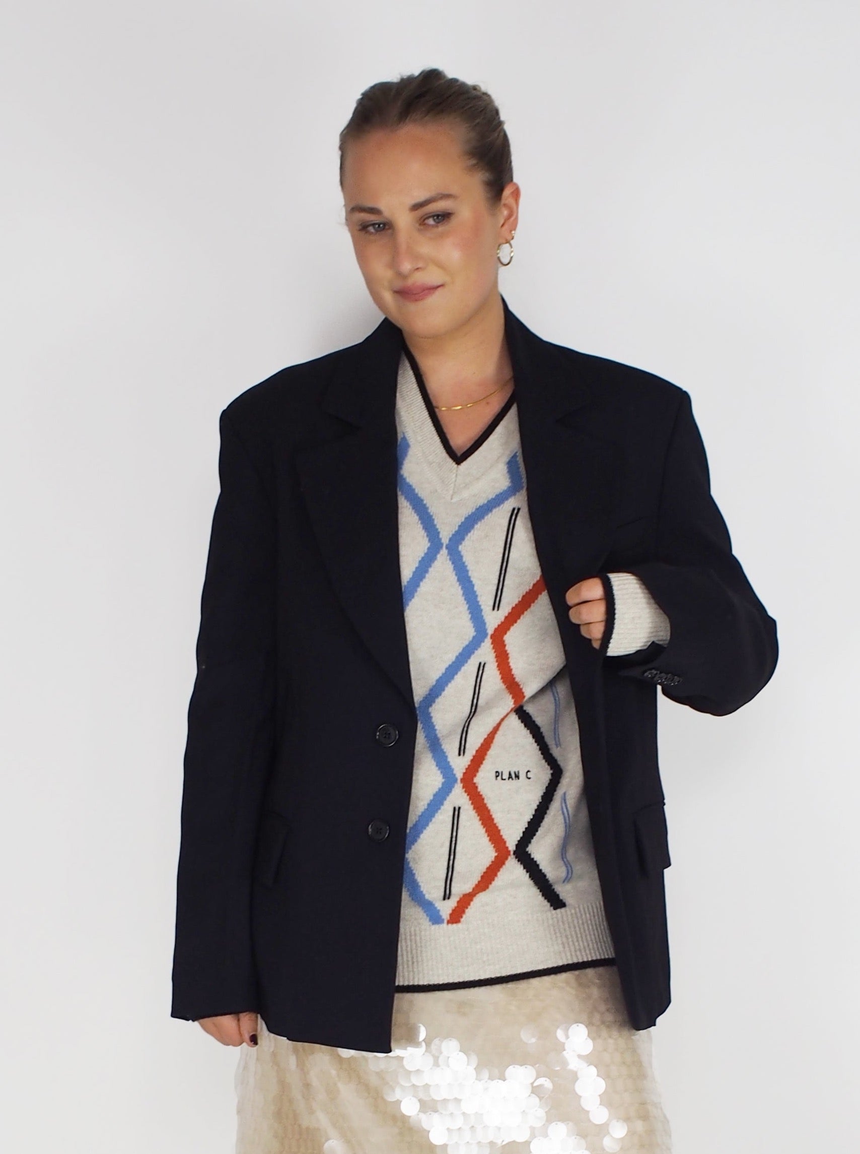 Plan C-Sartorial Dark Navy Blazer Jacket - Navy/Black-Blazers-Boboli-Vancouver-Canada