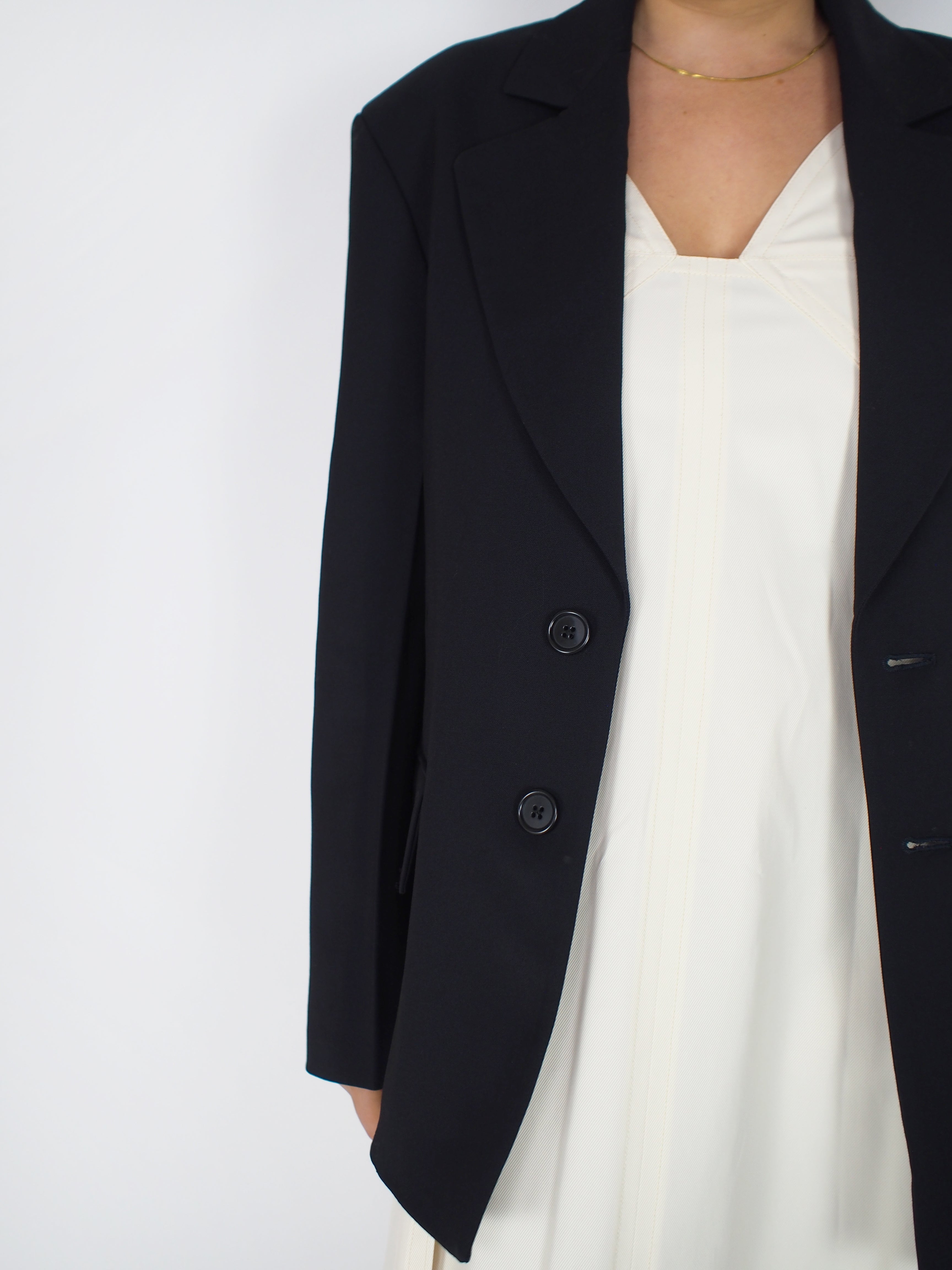 Plan C-Sartorial Dark Navy Blazer Jacket - Navy/Black-Blazers-Boboli-Vancouver-Canada