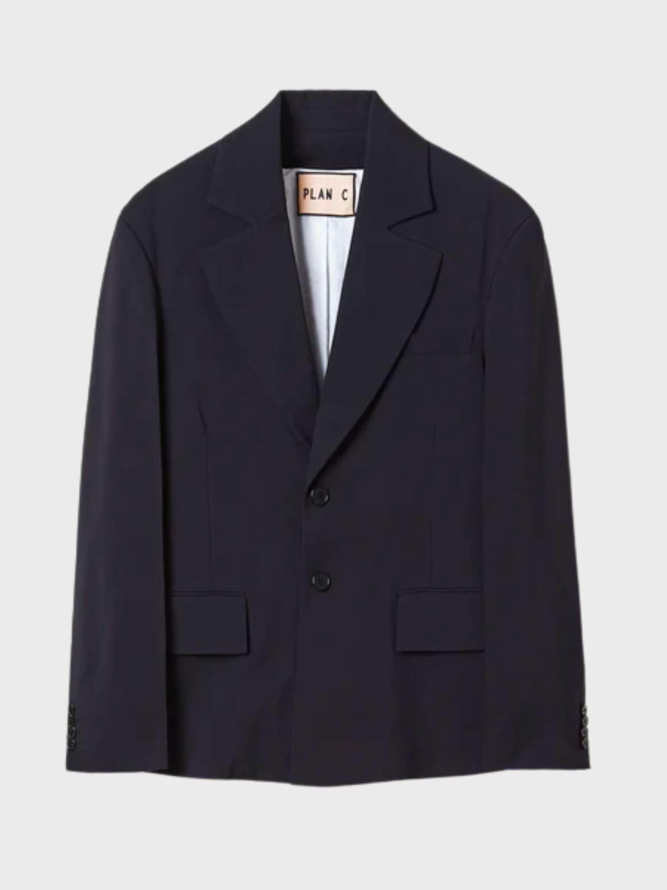 Plan C-Sartorial Dark Navy Blazer Jacket - Navy/Black-Blazers-Boboli-Vancouver-Canada