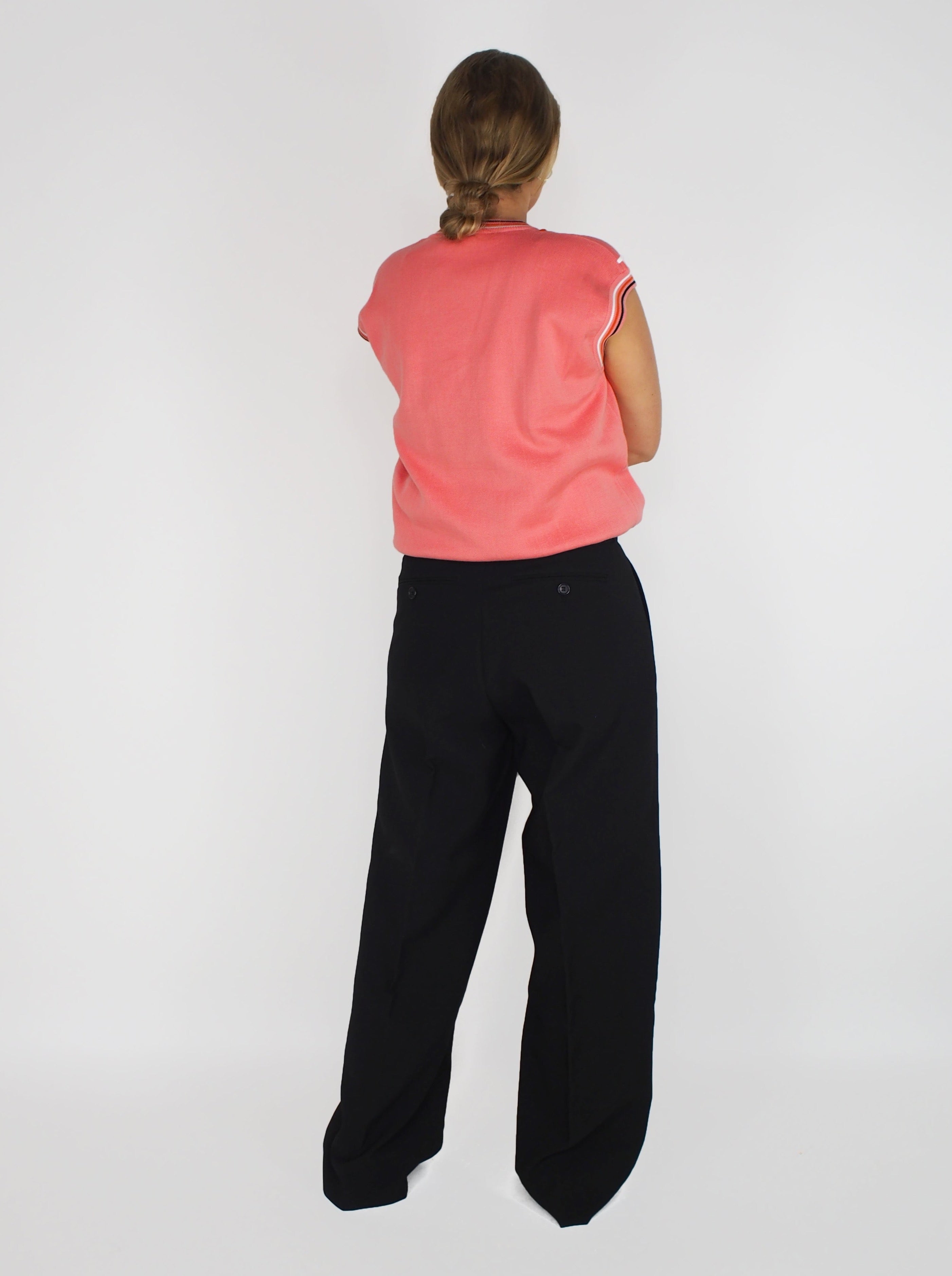 Plan C-Trousers - Navy/Black-Pants-Boboli-Vancouver-Canada