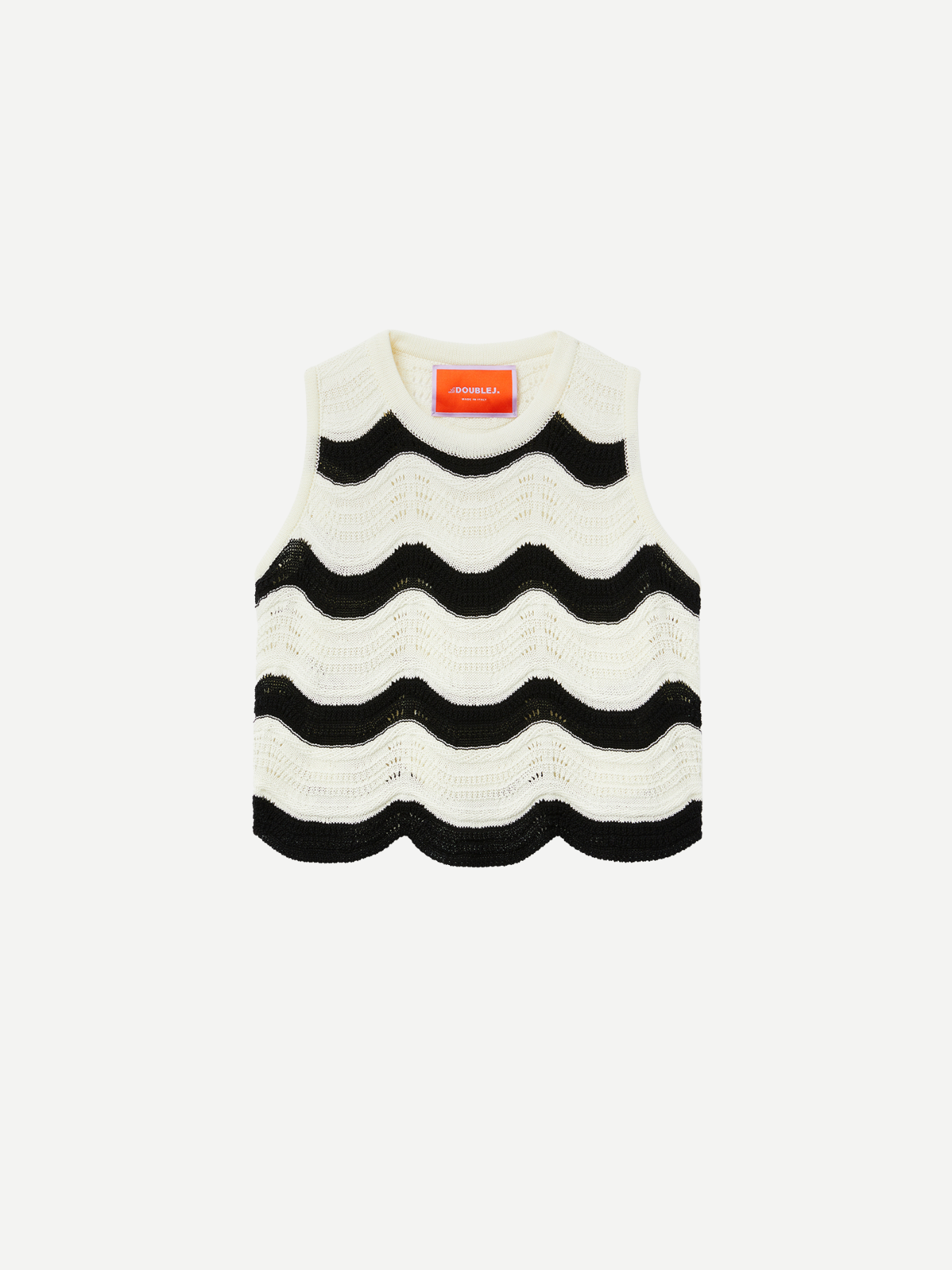 La DoubleJ-Chevron Top - Ecru/Black-Tops-Boboli-Vancouver-Canada