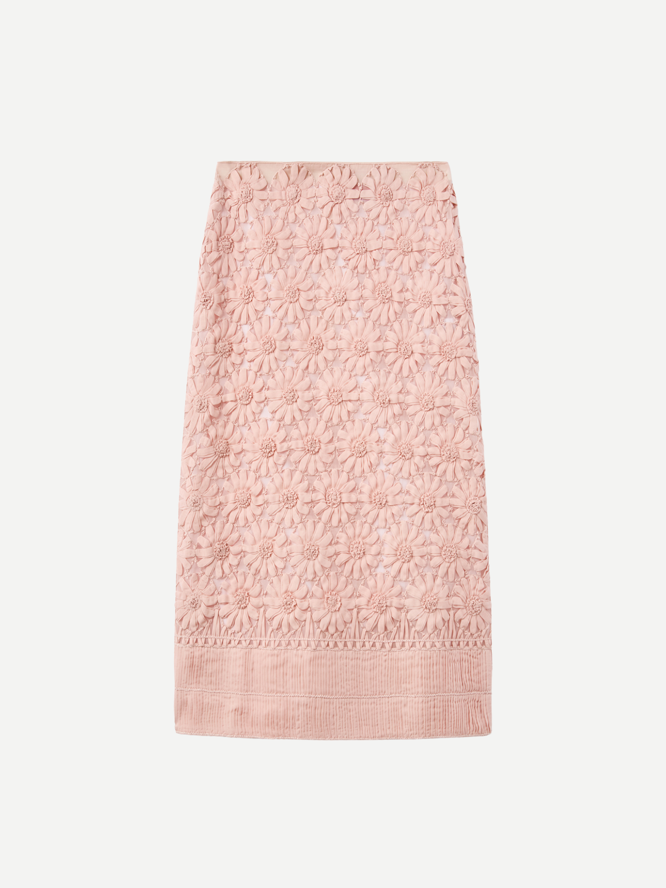 La DoubleJ-Embroidered Pencil Skirt - Solid Pink-Skirts-Boboli-Vancouver-Canada