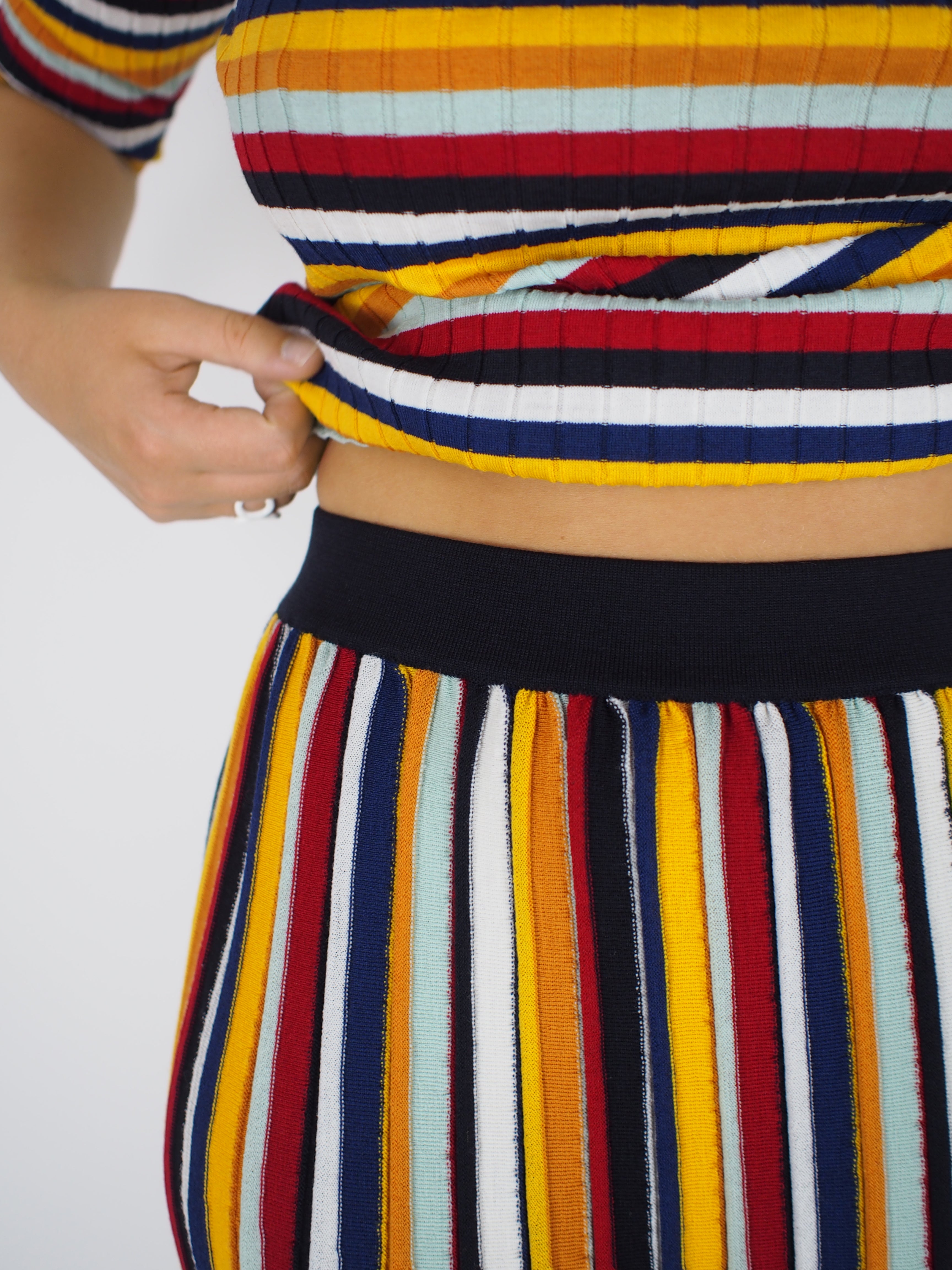 Rosetta Getty-Pleated Skirt - Multi-Skirts-Boboli-Vancouver-Canada