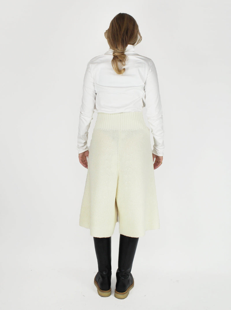 Sibel Saral-High Waist Frances Skort wt Pockets - White-Shorts-Boboli-Vancouver-Canada