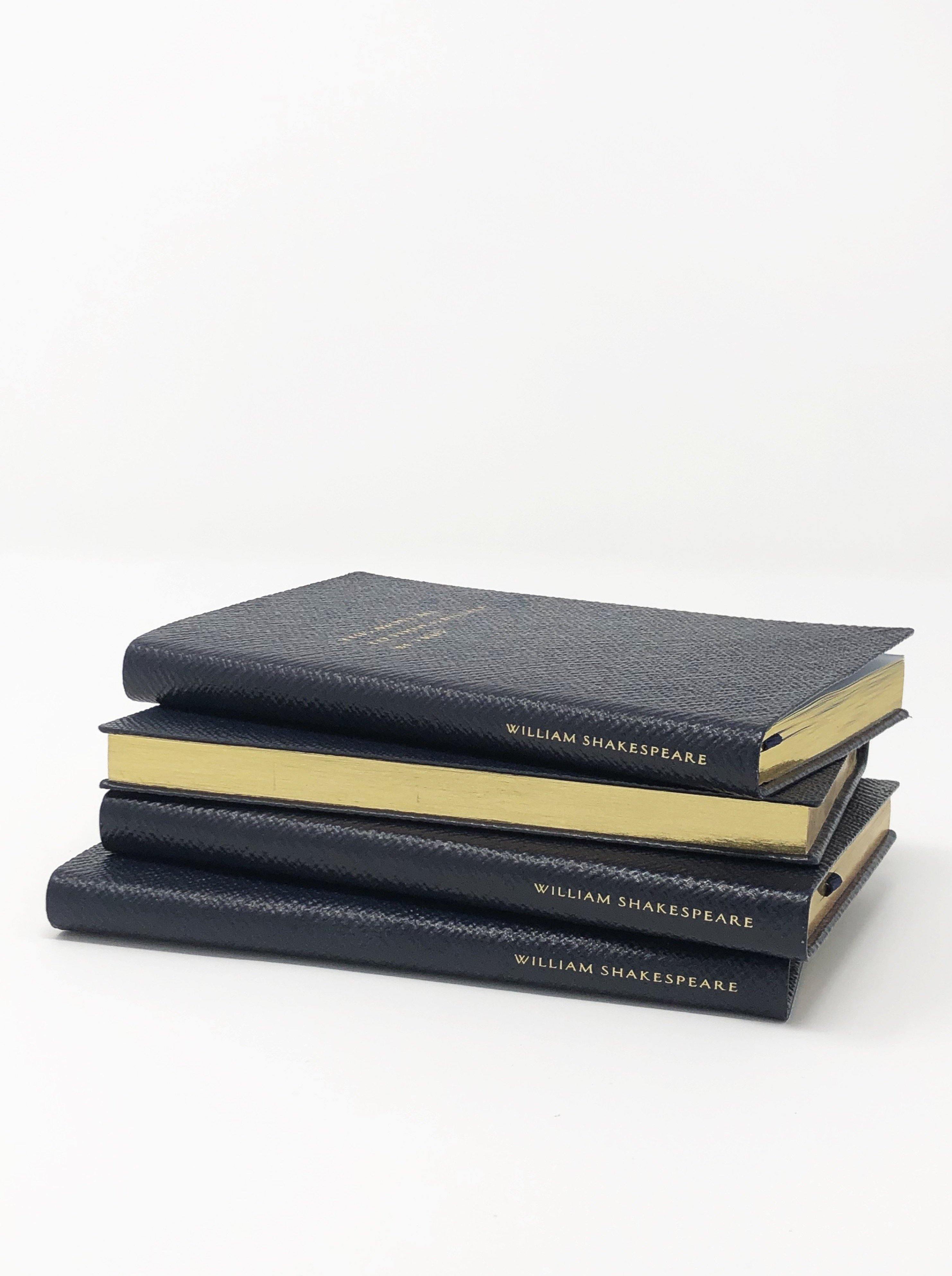 Smythson-All The Worlds A Stage' Notebook - Navy Blue-Notebooks-Boboli-Vancouver-Canada