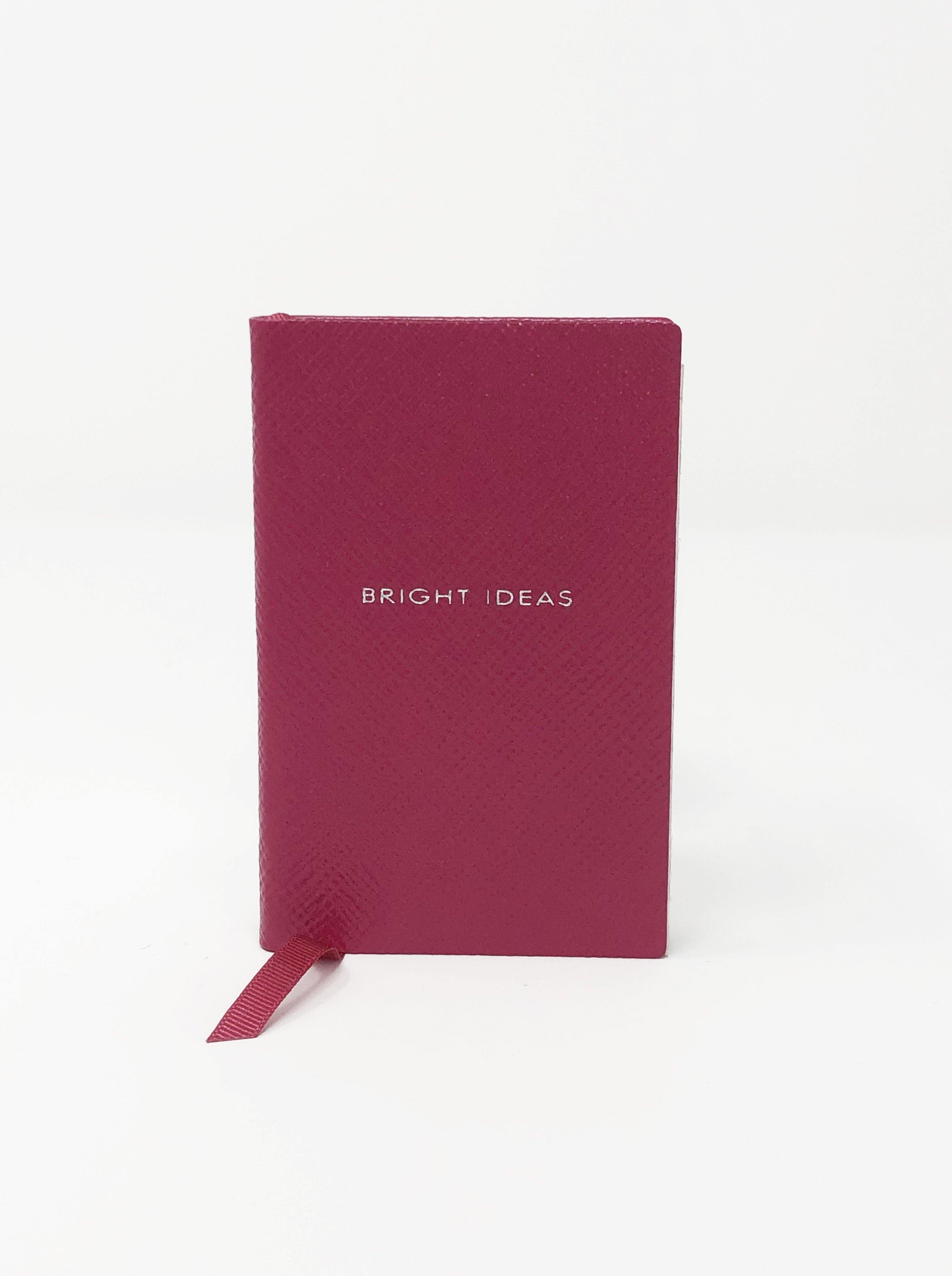 Smythson-Bright Ideas Mini Notebook - Fuchsia-Notebooks-Boboli-Vancouver-Canada