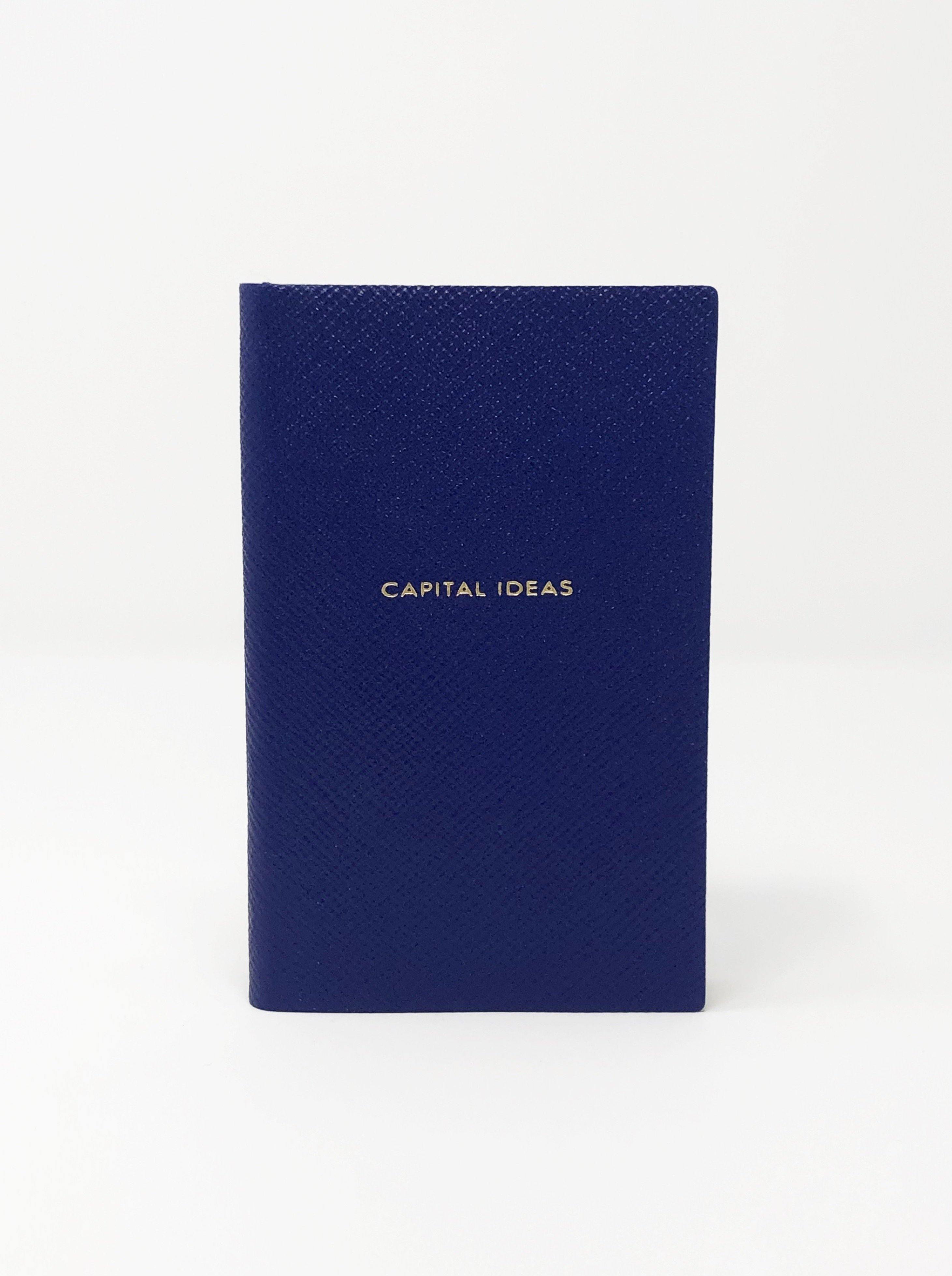 Smythson-Capital Ideas Notebook - Cobalt-Notebooks-Boboli-Vancouver-Canada