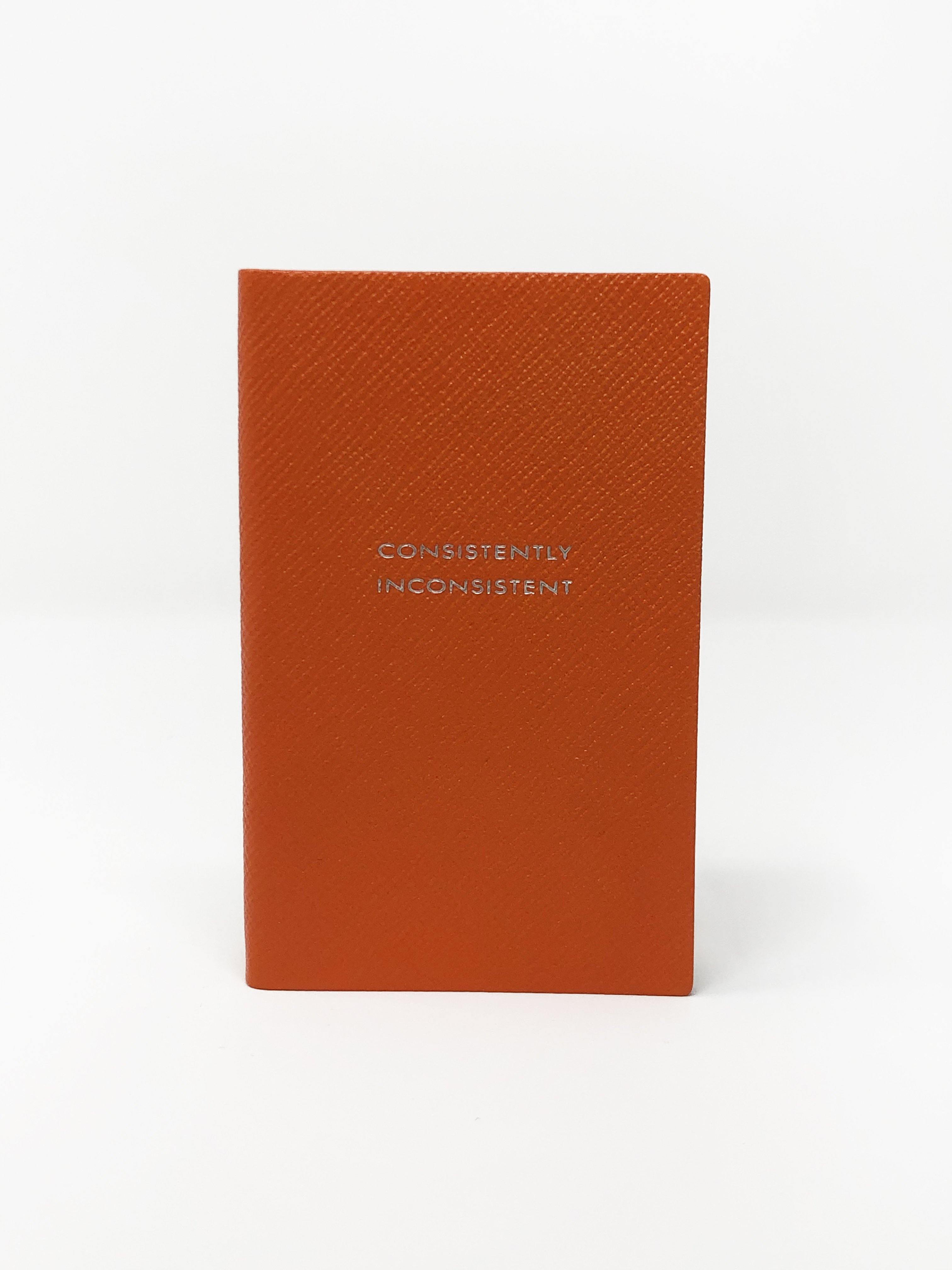 Smythson-Consistently Inconsistent Notebook - Orange-Notebooks-Boboli-Vancouver-Canada