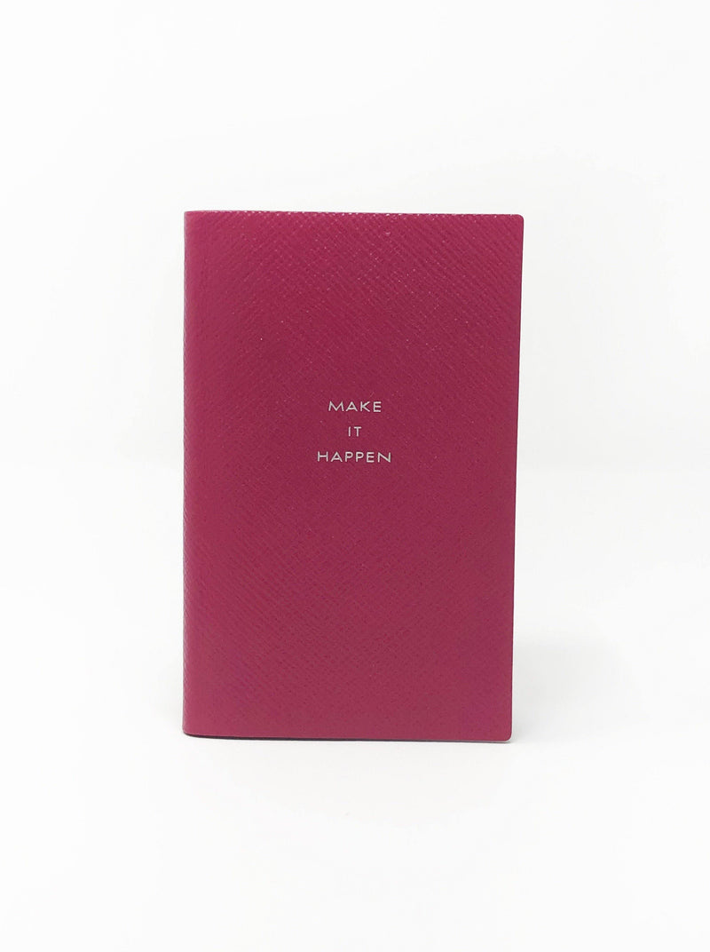 Pink Panama Leather Notebook by Smythson