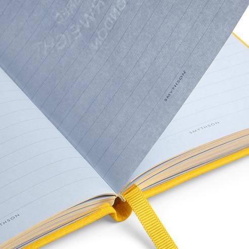 Smythson-Smile Mini Notebook - Yellow-Notebooks-Boboli-Vancouver-Canada