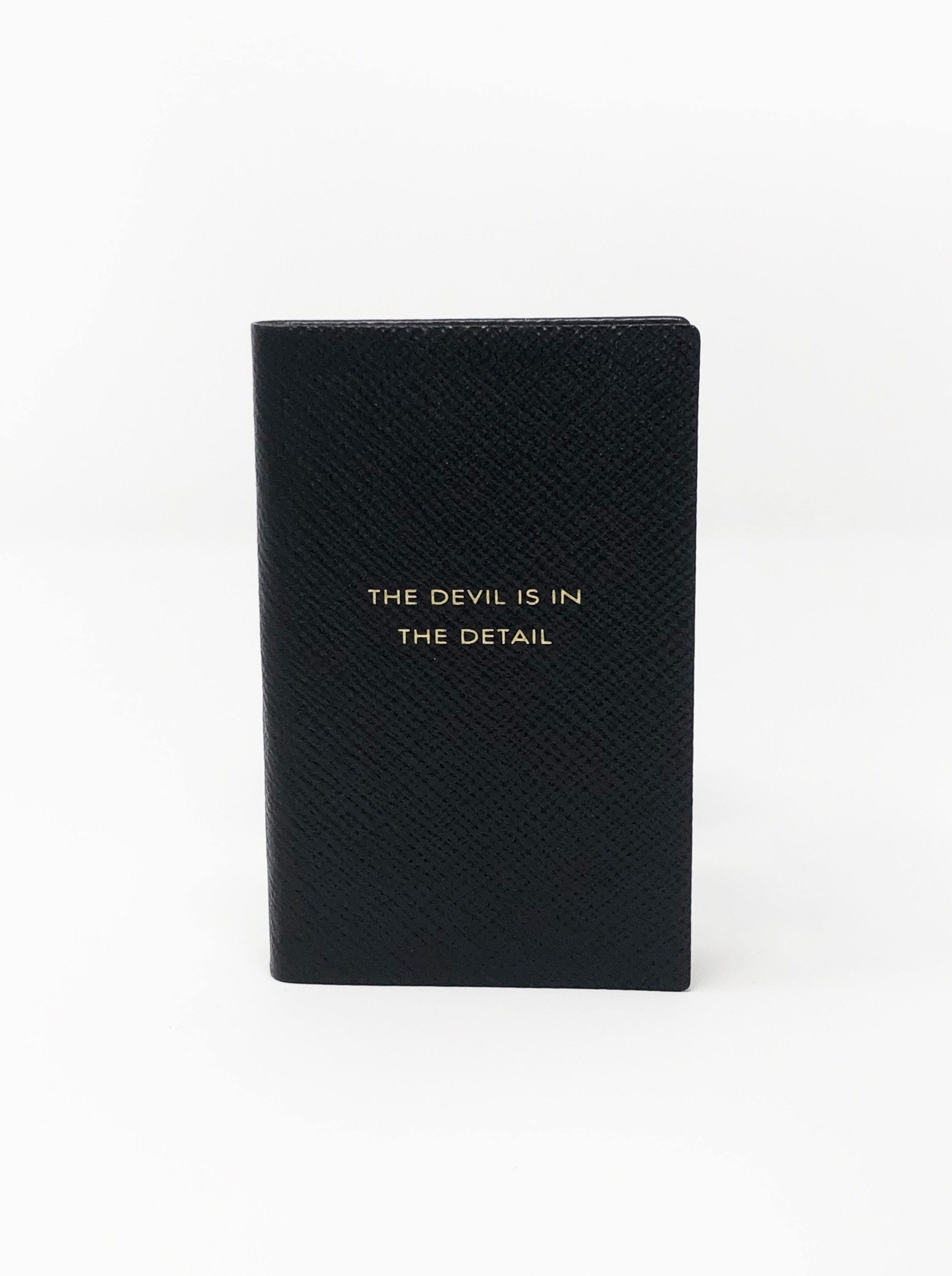 Smythson-The Devil In The Detail Mini Notebook - Black-Notebooks-Boboli-Vancouver-Canada