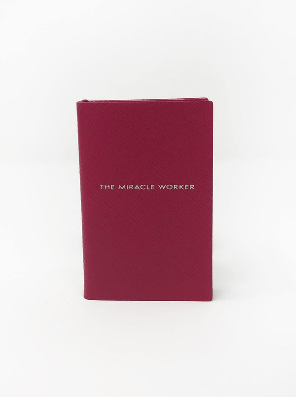 Smythson-The Miracle Worker Mini Notebook - Fuchsia-Notebooks-Boboli-Vancouver-Canada