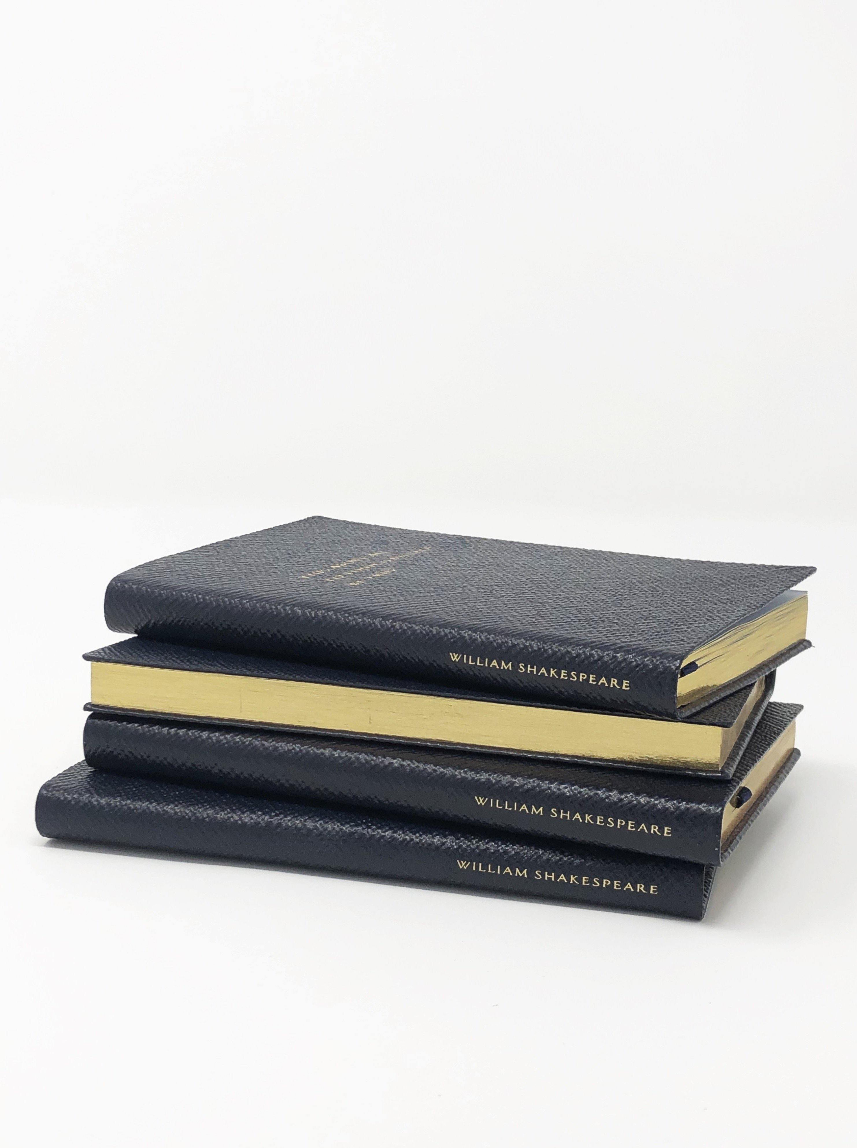 Smythson-To Be Or Not To Be Notebook - Navy Blue-Notebooks-Boboli-Vancouver-Canada