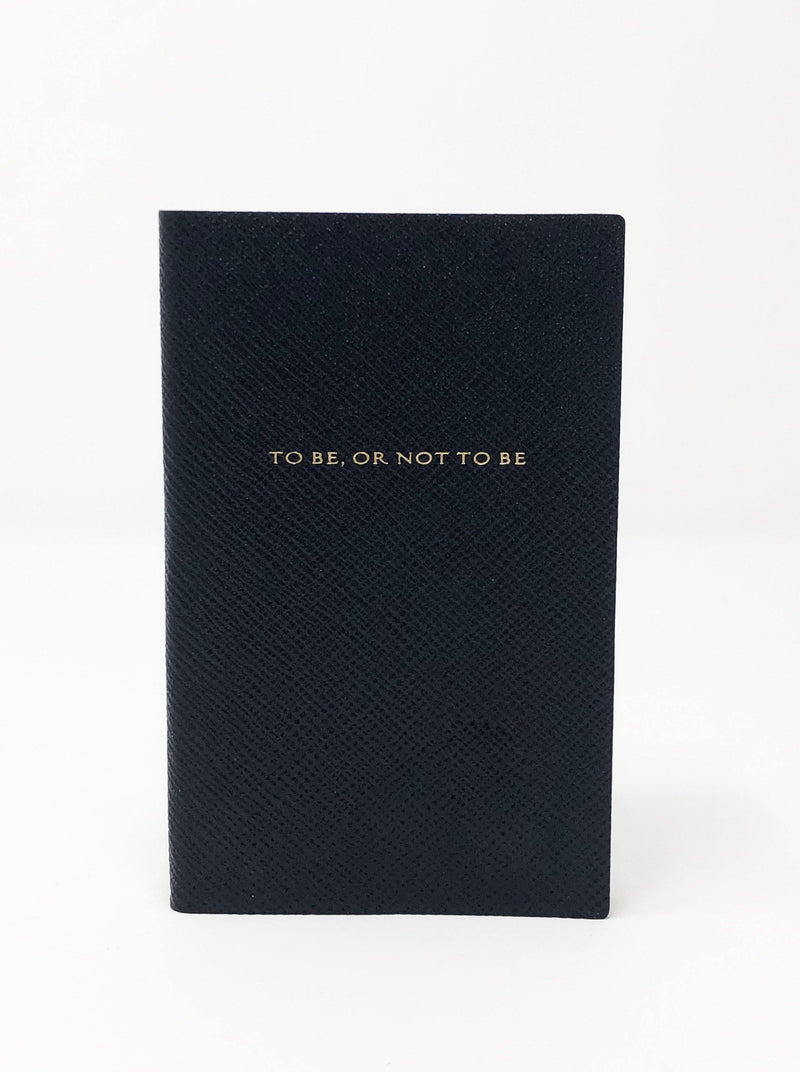 Smythson-To Be Or Not To Be Notebook - Navy Blue-Notebooks-Boboli-Vancouver-Canada