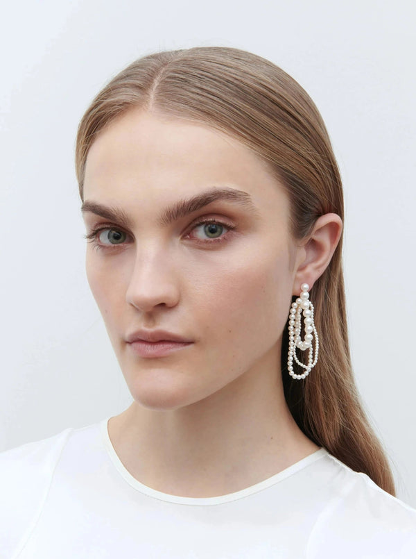 Sophie Bille Brahe-Wrapped Perle Earring (Left Side)-Jewellery-One Size-Boboli-Vancouver-Canada