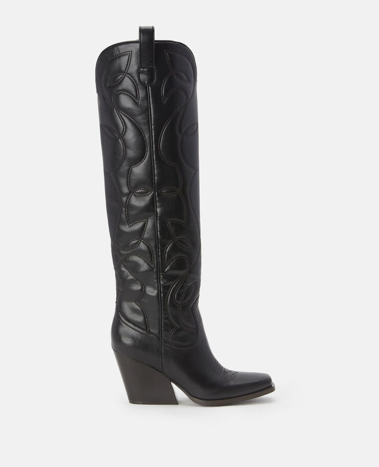 Stella McCartney-Cowboy Boots - Black-Shoes-Boboli-Vancouver-Canada