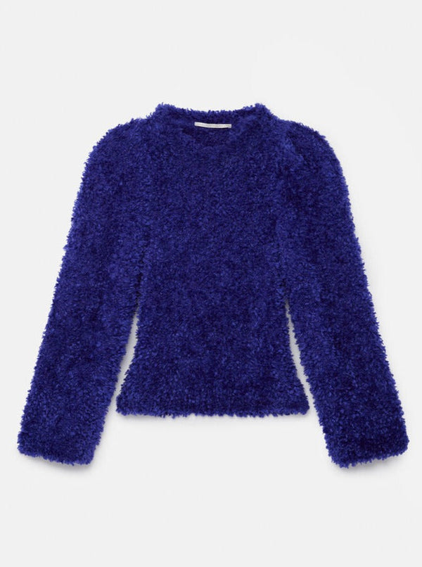 Stella McCartney-Furry Textured Cropped Jumper - Violet-Sweaters-Boboli-Vancouver-Canada
