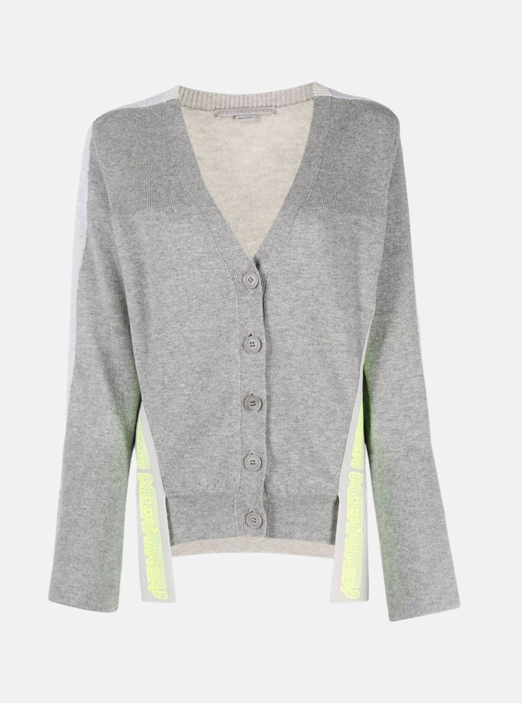 Stella McCartney-Logo-Strap Panelled Cardigan - Multi-Sweaters-Boboli-Vancouver-Canada