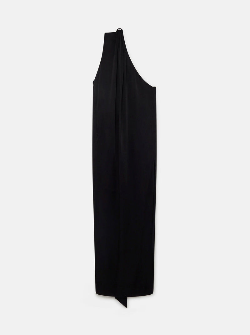 Stella McCartney-One Shoulder Scarf Maxi Dress - Black-Dresses-IT 42-Boboli-Vancouver-Canada