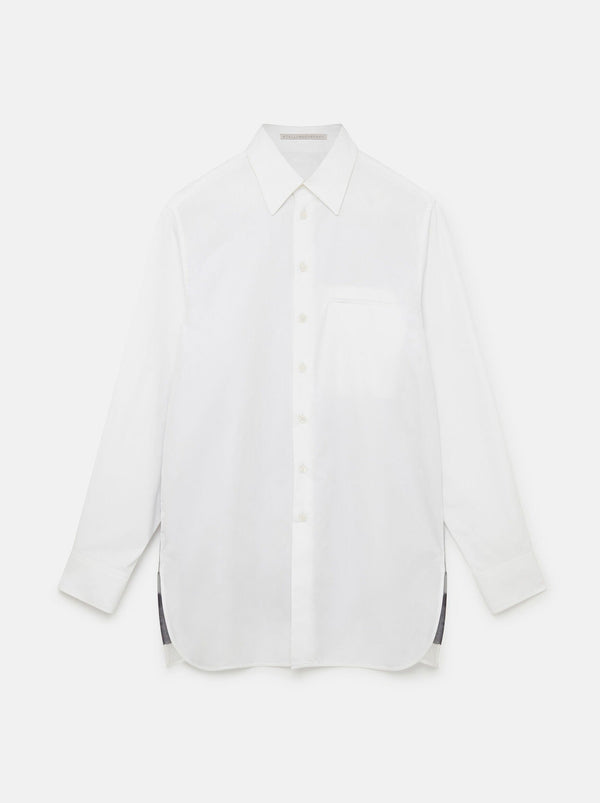 Signature cotton shirt white/brown
