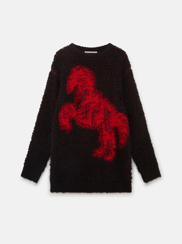 Stella McCartney-Pixel Horse Jaquard Jumper - Black-Sweaters-XS-Boboli-Vancouver-Canada