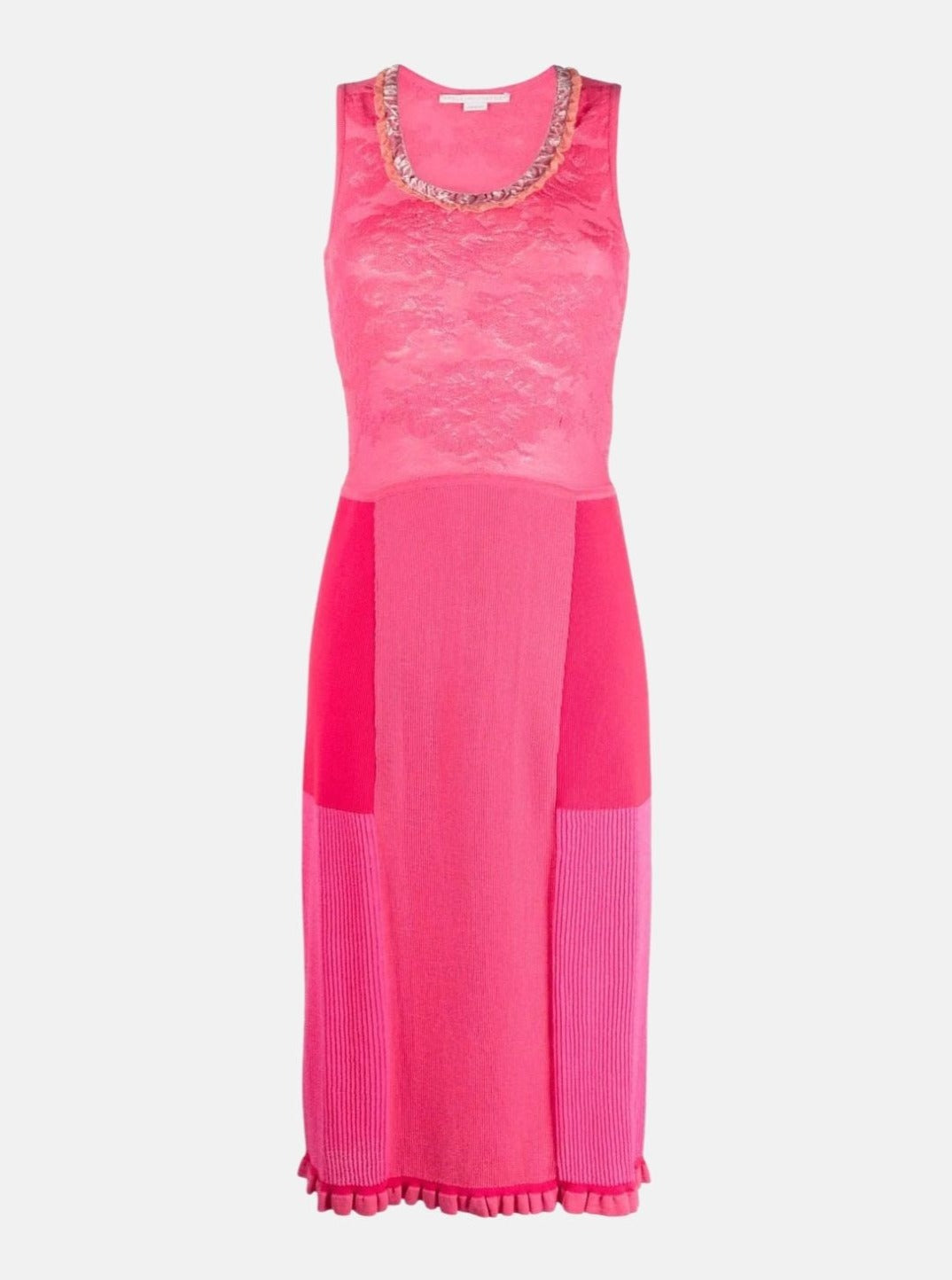 Stella McCartney-Tight Mix Sleeveless Patchwork Dress - Pink-Dresses-Boboli-Vancouver-Canada