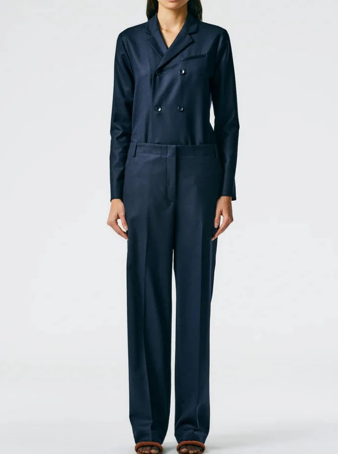 Tibi-Rodney Straight Leg Trouser - Navy-Pants-Boboli-Vancouver-Canada