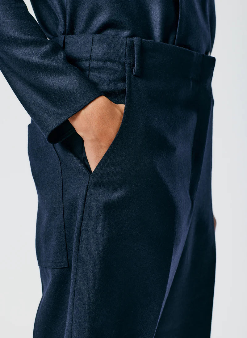 Tibi-Rodney Straight Leg Trouser - Navy-Pants-Boboli-Vancouver-Canada