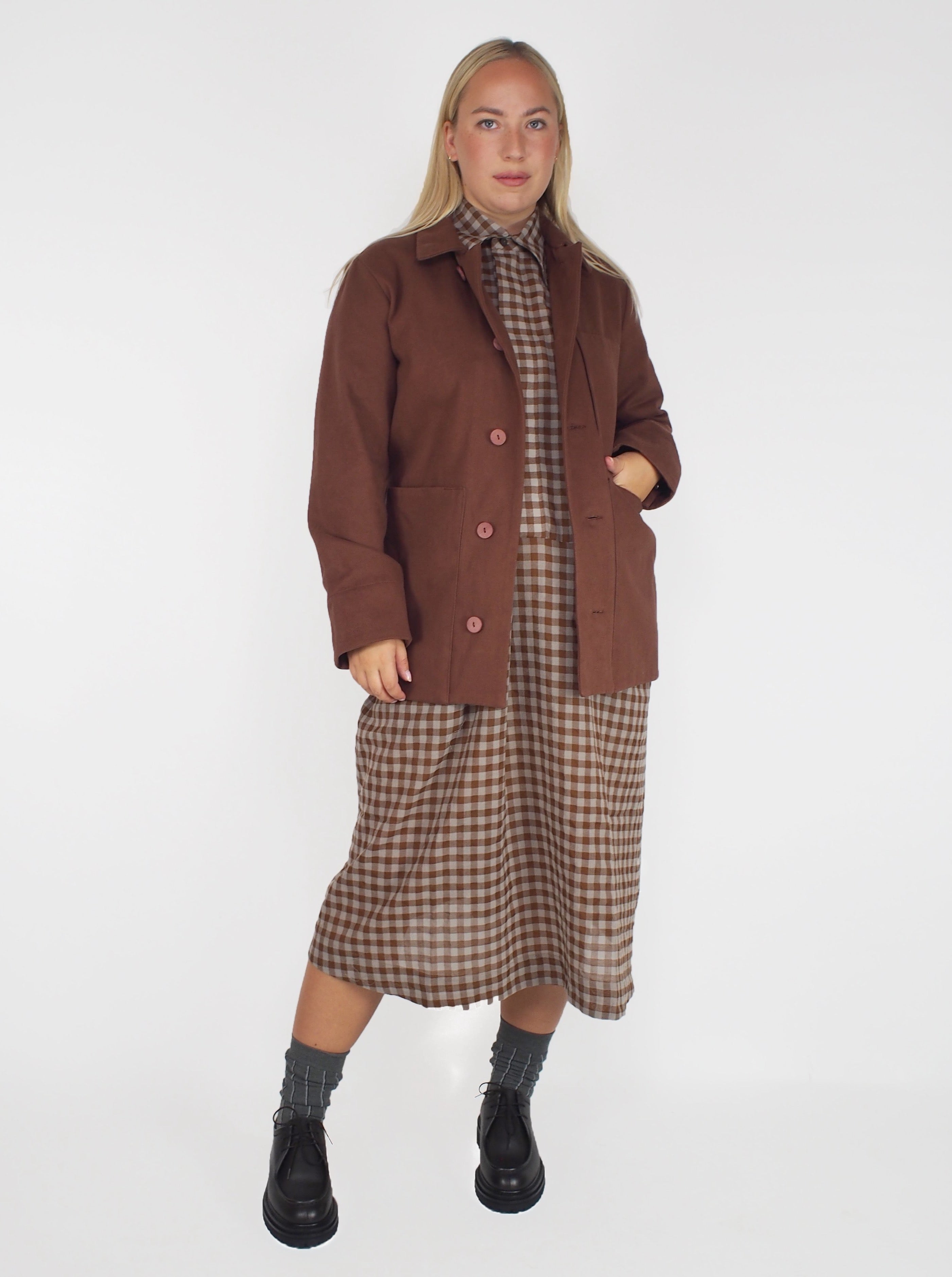 Toogood-Brushed Cotton Blacksmith Jacket - Russet-Jackets-Boboli-Vancouver-Canada