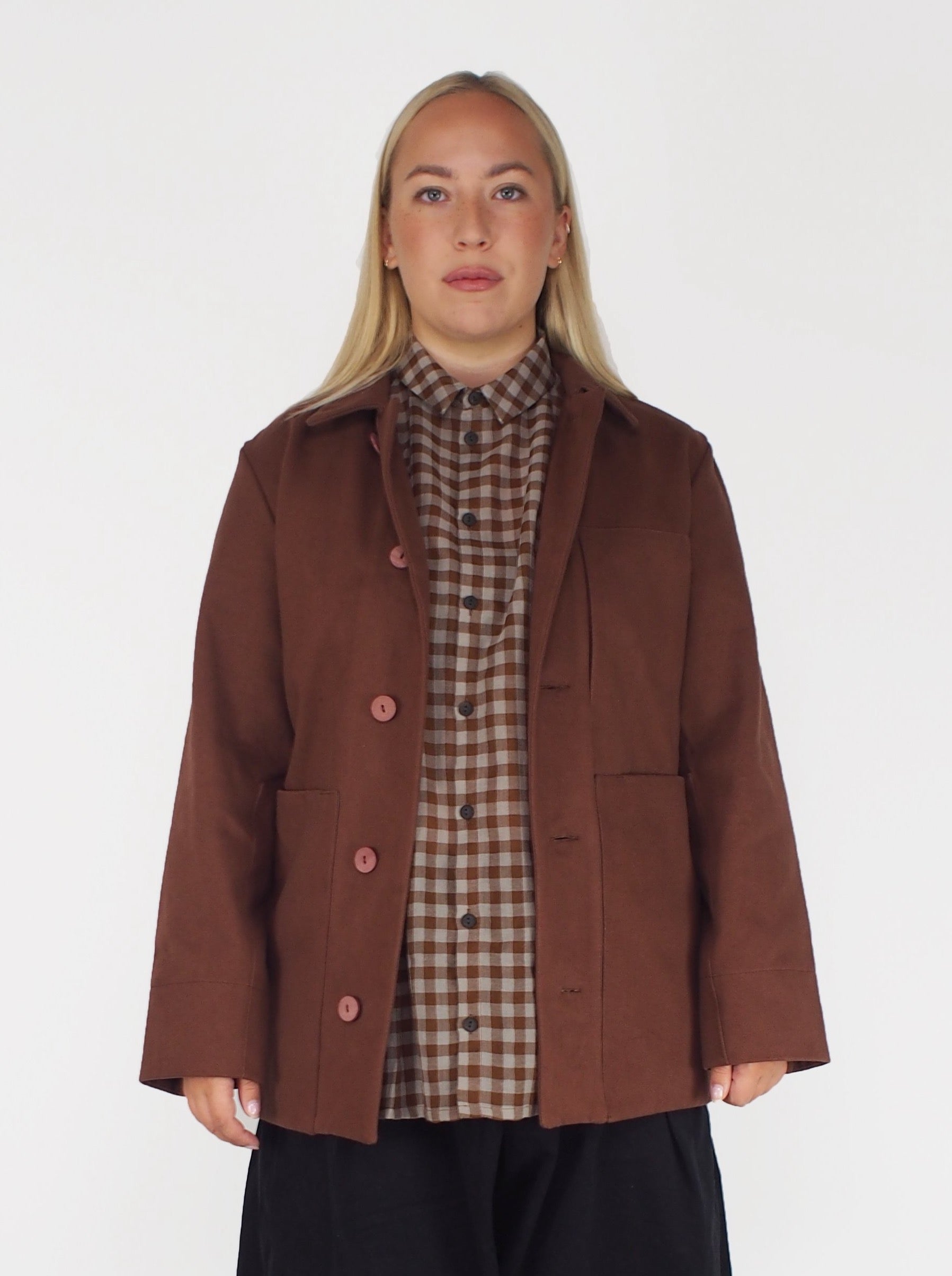 Toogood-Brushed Cotton Blacksmith Jacket - Russet-Jackets-Boboli-Vancouver-Canada