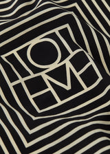 Totême-Signature Monogram Silk Pocket Scarf - Black-Scarves-One Size-Boboli-Vancouver-Canada