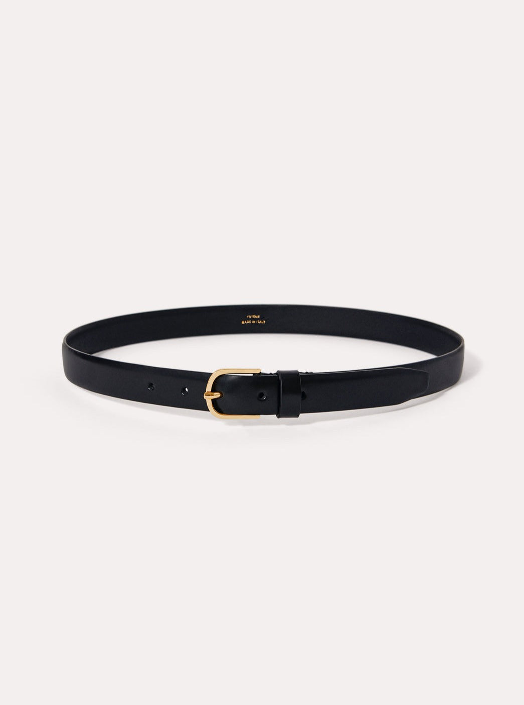 Totême-Slim Trouser Leather Belt - Black-Belts-Boboli-Vancouver-Canada