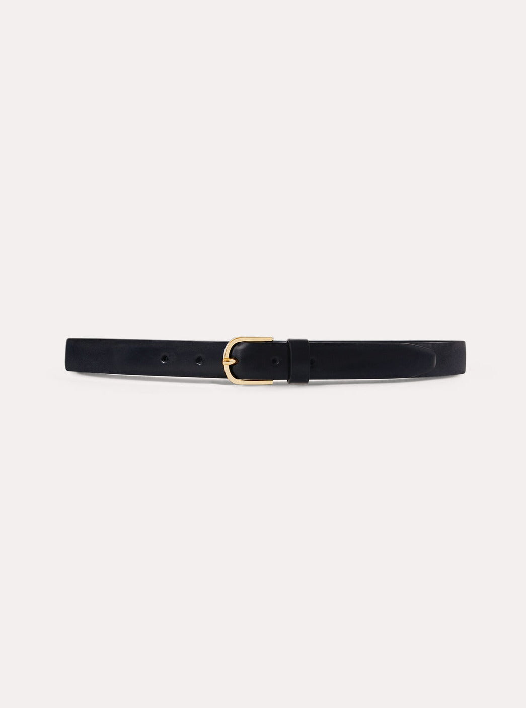 Totême-Slim Trouser Leather Belt - Black-Belts-Boboli-Vancouver-Canada