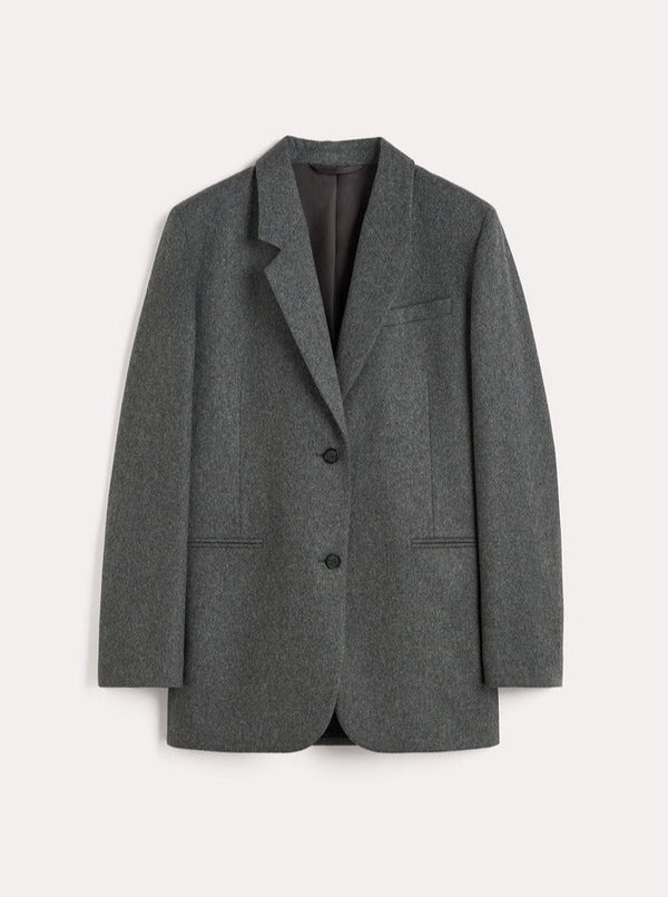 Totême-Tailored Suit Jacket - Grey Melange-Jackets-IT 34-Boboli-Vancouver-Canada