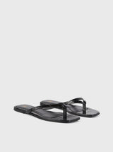 Totême-The Flip Flop Flat - Black Croco-Shoes-36-Boboli-Vancouver-Canada