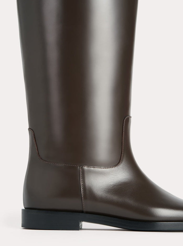 Totême-The Riding Boot - Coffee-Boots-Boboli-Vancouver-Canada